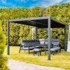 LUXE pergola 3x3m antracit LED világítással