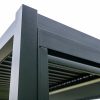 LUXE pergola 3x3m antracit LED világítással