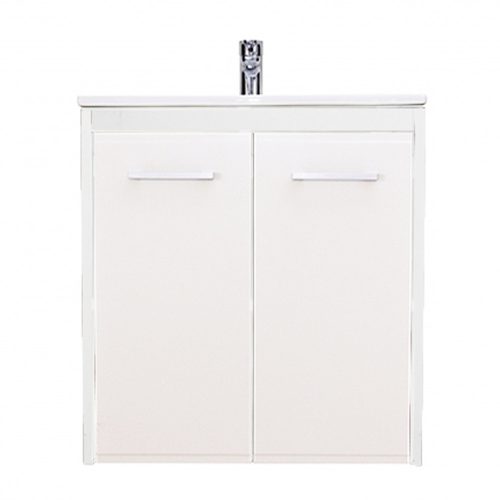 Capri fürdőszobabútor alsórész 80 cm mosdóval, Magasfényű fehér-Magasfényű fehér