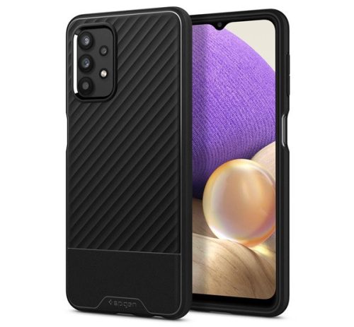 SPIGEN CORE ARMOR szilikon telefonvédő (ütésállóság, kameravédő, csíkos) FEKETE