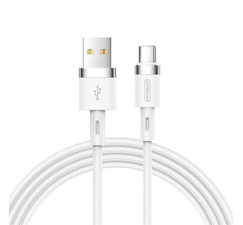 JOYROOM adatkábel (USB - Type-C, 2.4A, gyorstöltő, 120cm, törésgátló) FEHÉR