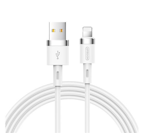 JOYROOM adatkábel (USB - lightning, 2.4A, gyorstöltő, 120cm, törésgátló) FEHÉR