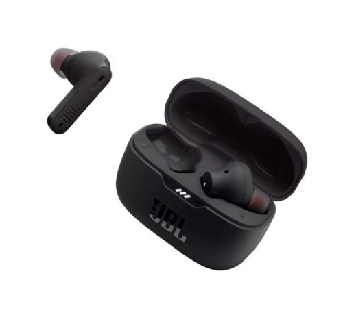 JBL T230 bluetooth fülhallgató SZTEREO (v5.2, TWS, mikrofon. extra mini + töltőtok) FEKETE