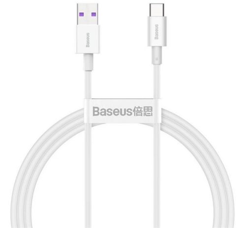 BASEUS SUPERIOR adatkábel (USB - Type-C, 66W, PD gyorstöltő, 200cm, törésgátló) FEHÉR