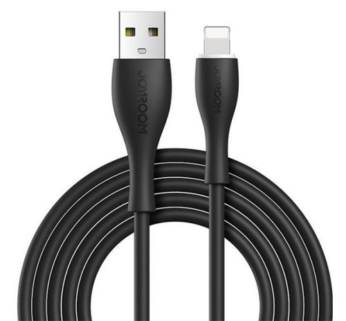 JOYROOM adatkábel (USB - lightning, 3A, gyorstöltő, 200cm, törésgátló) FEKETE