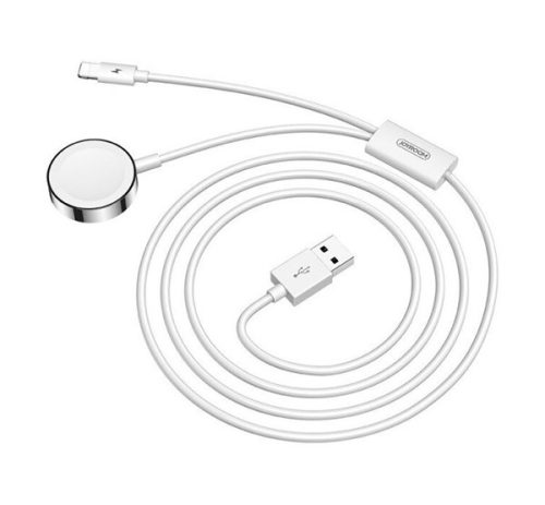 JOYROOM töltőkábel 2in1 (USB - lightning/Apple Watch töltő, wireless, 3A, 150cm) FEHÉR