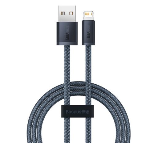 BASEUS DYNAMIC adatkábel (USB - lightning, 2.4A, gyorstöltő, 100cm) SÖTÉTSZÜRKE