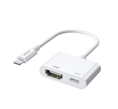 JOYROOM adapter kábel (HDMI+lightning aljzat + lightning) FEHÉR