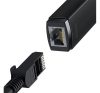 BASEUS LITE adapter kábel (Ethernet aljzat - Type-C, RJ45, 1000MB/s, LAN, 10cm) FEKETE