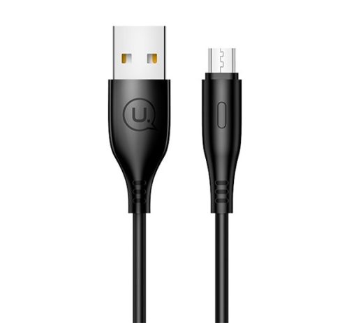 USAMS U18 adatkábel (USB - microUSB, 2A, gyorstöltő, 100cm) FEKETE