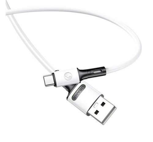 USAMS U52 adatkábel (USB - Type-C, 2A, gyorstöltő, 100cm, törésgátló) FEHÉR