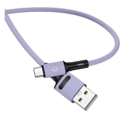 USAMS U52 adatkábel (USB - Type-C, 2A, gyorstöltő, 100cm, törésgátló) LILA