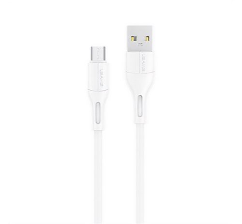 USAMS U68 adatkábel (USB - microUSB, 2A, gyorstöltő, 100cm) FEHÉR