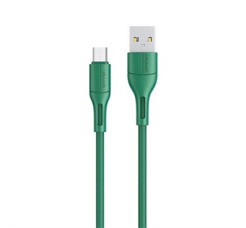 USAMS U68 adatkábel (USB - microUSB, 2A, gyorstöltő, 100cm) SÖTÉTZÖLD