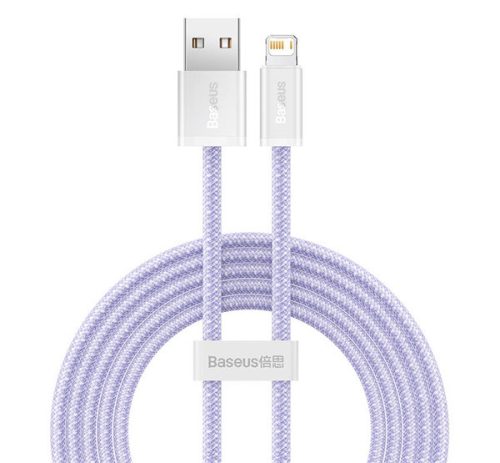 BASEUS DYNAMIC 2 adatkábel (USB - lightning, 2.4A, gyorstöltő, 200cm) LILA