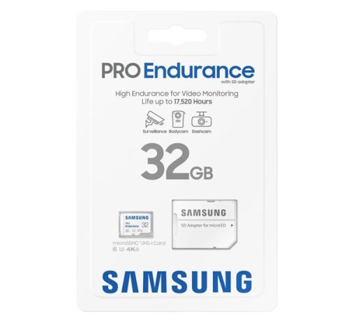 SAMSUNG memóriakártya 32GB (microSDXC PRO Endurance - Class 10, UHS-1) + SD adapter