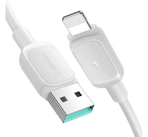 JOYROOM adatkábel (USB - lightning, 2.4A, PD gyorstöltő, 120cm, törésgátló) FEHÉR