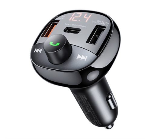 REMAX LODI BT FM transmitter autós tölt FEKETE