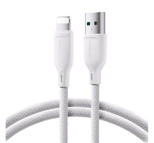 JOYROOM adatkábel (USB - lightning, 3A, gyorstöltő, 100cm, cipőfüző) FEHÉR