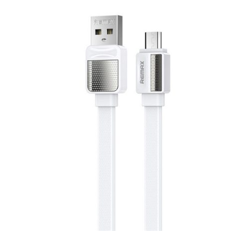 REMAX PLATINUM PRO adatkábel (USB - microUSB, 2.4A, gyorstöltő, 100cm) FEHÉR