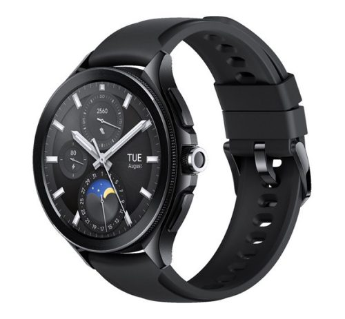 XIAOMI Watch 2 Pro okosóra (46mm, szilikon szíj, aktivitásmérő, pulzusmérő, 150 sportmód, vízálló, 5 ATM) FEKETE