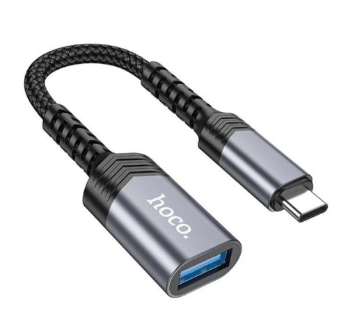 HOCO UA24 adapter kábel (USB aljzat - Type-C, 4A) FEKETE