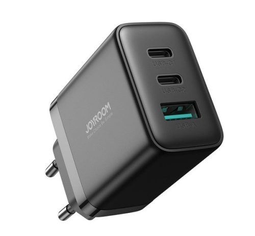 JOYROOM hálózati töltő USB+2 Type-C aljzat (32W, PD gyorstöltő) FEKETE