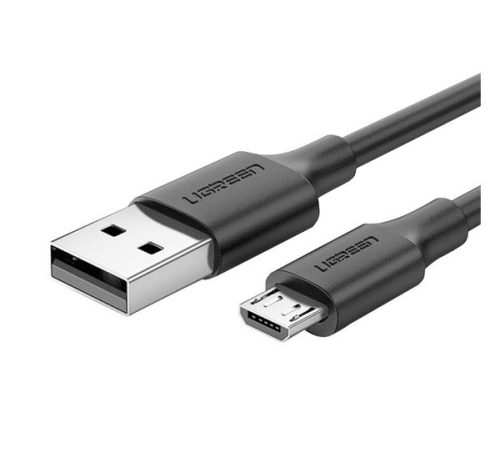 UGREEN adatkábel (USB - microUSB, 2.4A, gyorstöltő, 200cm) FEKETE