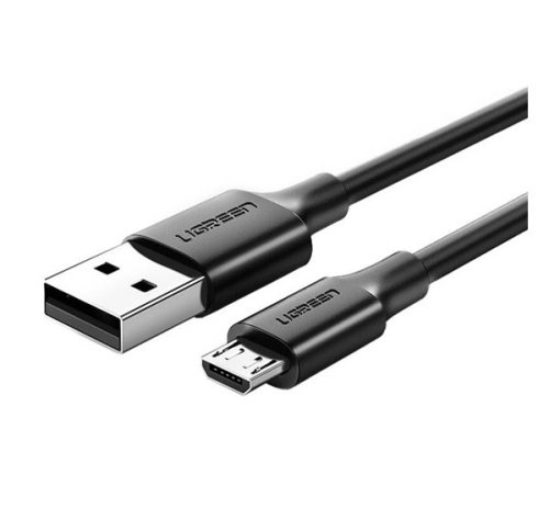 UGREEN adatkábel (USB - microUSB, 2.4A, gyorstöltő, 300cm) FEKETE