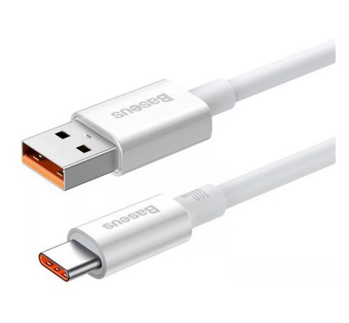 BASEUS SUPERIOR adatkábel (USB - Type-C, 100W, PD gyorstöltő, 200cm, törésgátló) FEHÉR