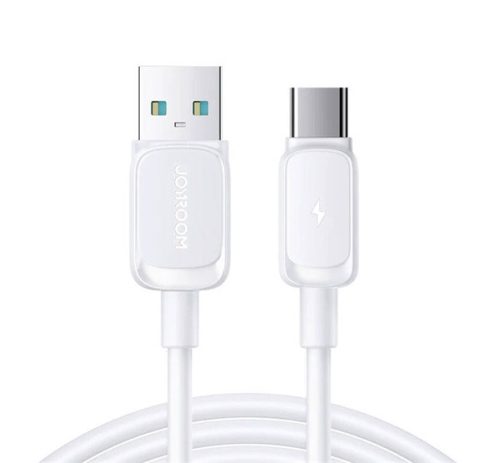 JOYROOM adatkábel (USB - Type-C, 3A, gyorstöltő, 120cm, törésgátló) FEHÉR