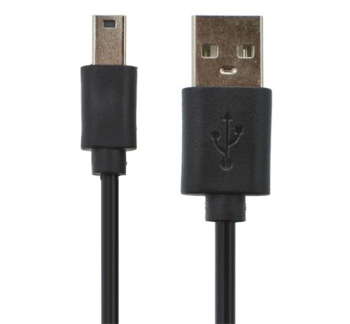 Adatkábel (USB - miniUSB, 100cm) FEKETE