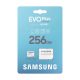 SAMSUNG memóriakártya 256GB (microSDXC EVOPlus Blue Wave - Class 10, UHS-1) + SD adapter