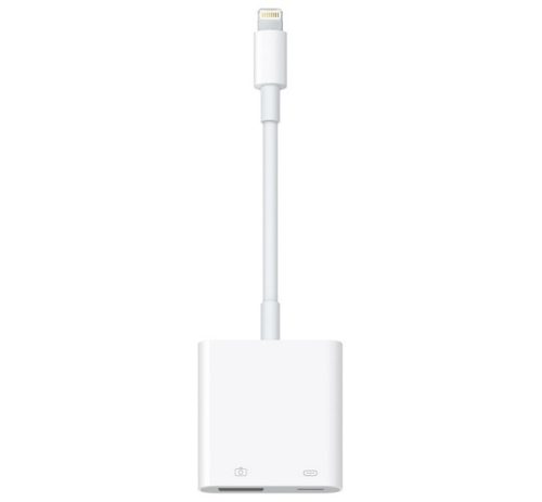 APPLE adapter kábel (USB 3.0+lightning aljzat - lightning, 12cm) fehér