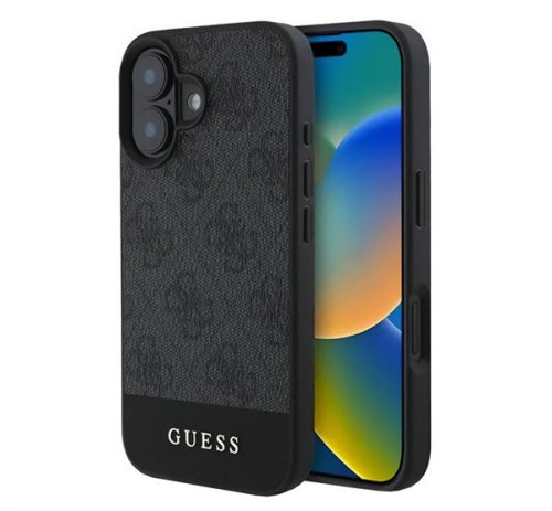 GUESS 4G STRIPE műanyag telefonvédő (textil hátlap) SÖTÉTSZÜRKE