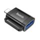 HOCO UA31A adapter (USB aljzat - lightning, adatátvitel és töltés, OTG) FEKETE