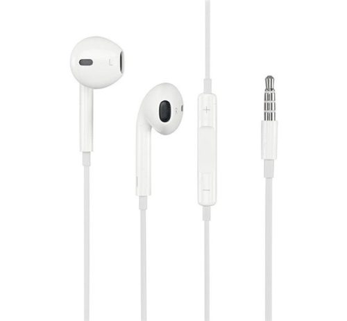 APPLE fülhallgató SZTEREO (3.5mm jack, mikrofon, felvevő gomb, hangerőszabályzó, MD827ZM/B utód) FEHÉR