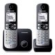 PANASONIC KX-TG6812PDB telefon készülék (vezeték nélküli, 1 bázis, 2 kézibeszélő, DECT) EZÜST