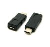 Töltő adapter (microUSB aljzat - Type-C) FEKETE