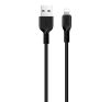 HOCO X20 adatkábel (USB - lightning, gyorstöltő, 100cm, törésgátló) FEKETE