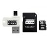 GOODRAM All In One memóriakártya 16GB (microSDHC EVO - Class 10, UHS-1) + SD adapter + USB kártyaolvasó