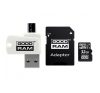 GOODRAM All In One memóriakártya 32GB (microSDHC EVO - Class 10, UHS-1) + SD adapter + USB kártyaolvasó