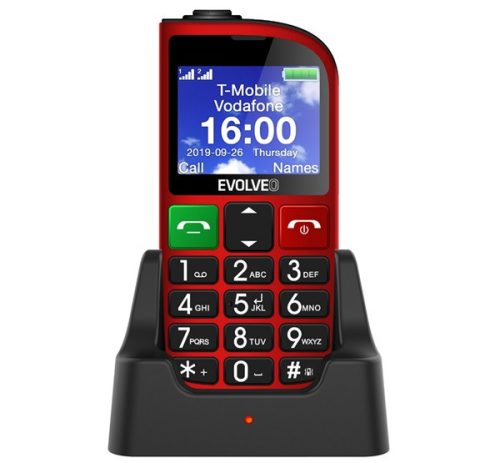 EVOLVEO EP-800 EasyPhone FM mobiltelefon (Dualsim) PIROS