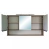 SOL 120 komplett fürdőszoba bútor 3 ajtós tükrös felső résszel, tükörfényes fehér